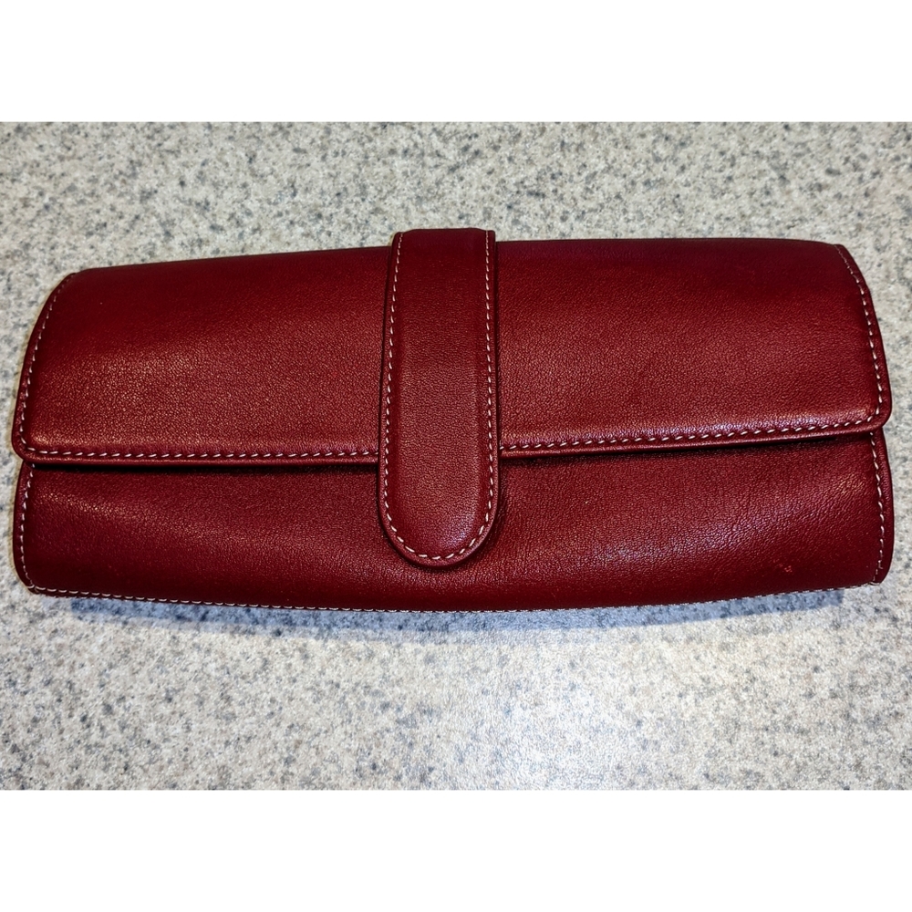 Used Milo Paoli Red Leather Wallet/Organizer - Picture 2 of 8